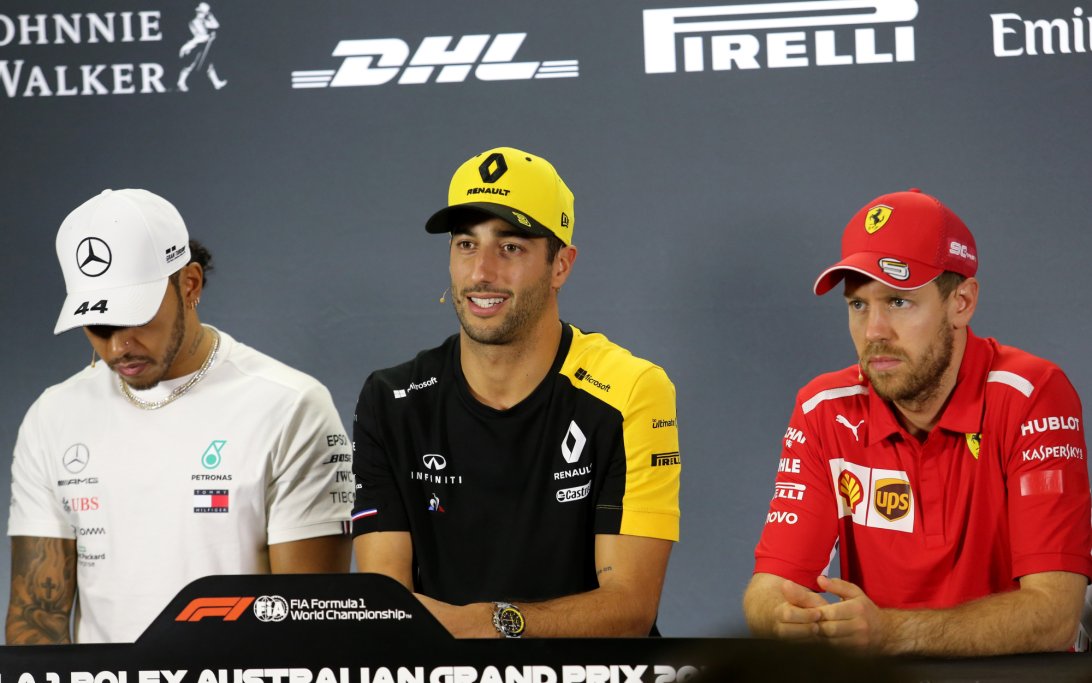 Hamilton Ricciardo Vettel