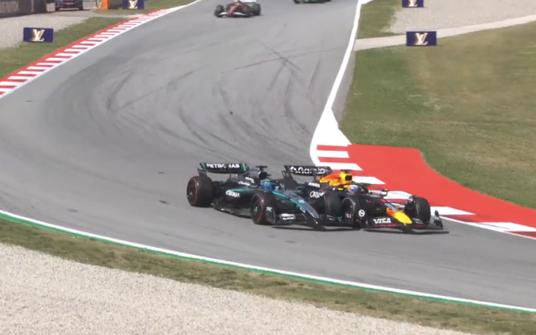 Russell Verstappen crash secreenshot