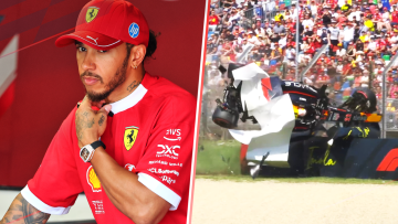Ferrari humiliation as Tsunoda suffers terrifying barrel roll smash